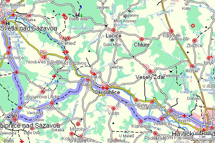 Mapa turistické trasy Mapa turistické trasy