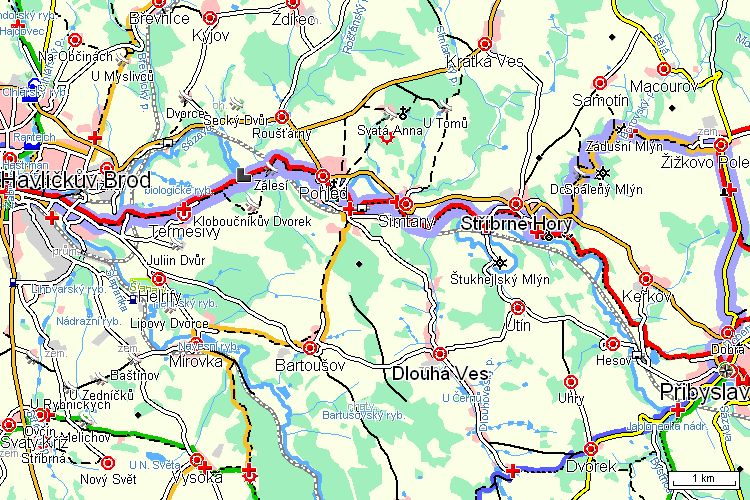 Mapa turistické trasy Mapa turistické trasy