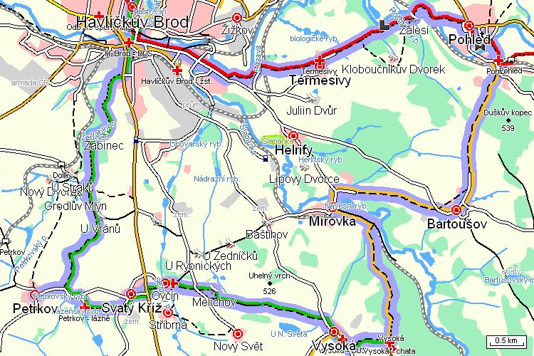 Mapa turistické trasy Mapa turistické trasy