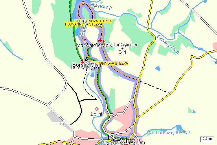 Mapa turistické trasy