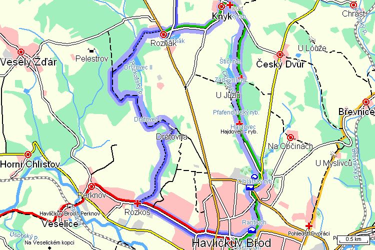 Mapa turistické trasy Mapa turistické trasy