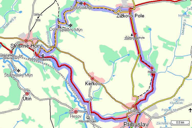 Mapa turistické trasy Mapa turistické trasy