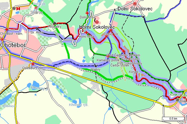 Mapa turistické trasy