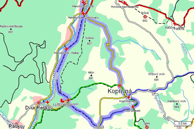 Mapa turistické trasy Mapa turistické trasy