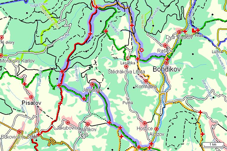 Mapa turistické trasy Mapa turistické trasy