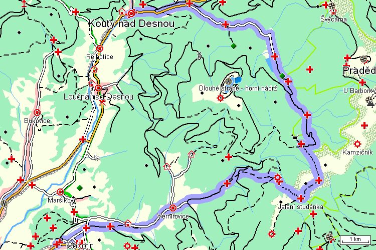 Mapa turistické trasy Mapa turistické trasy