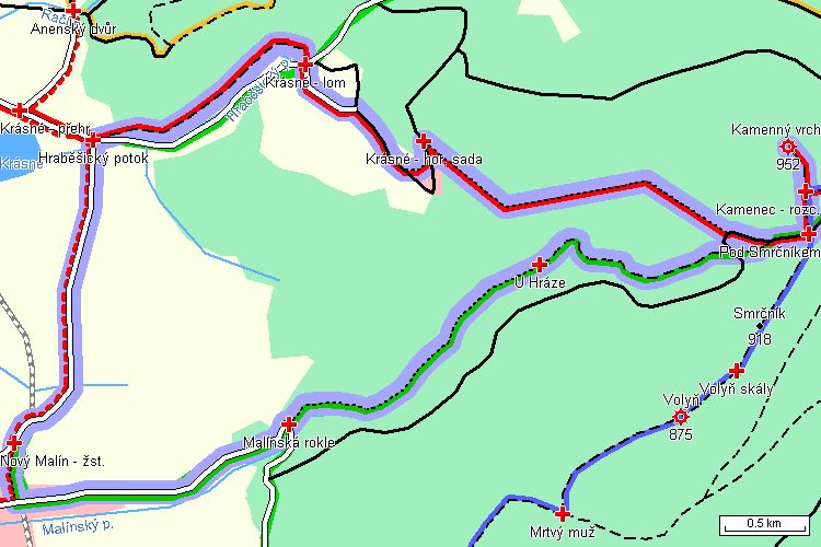 Mapa turistické trasy Mapa turistické trasy