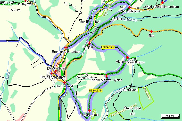 Mapa turistické trasy Mapa turistické trasy
