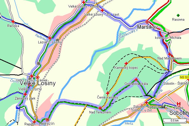 Mapa turistické trasy Mapa turistické trasy