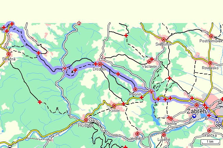 Mapa turistické trasy Mapa turistické trasy