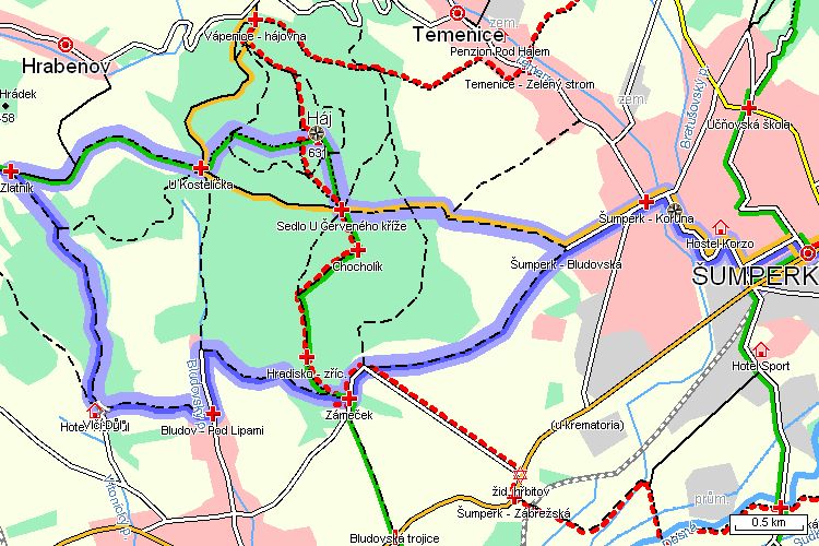Mapa turistické trasy Mapa turistické trasy