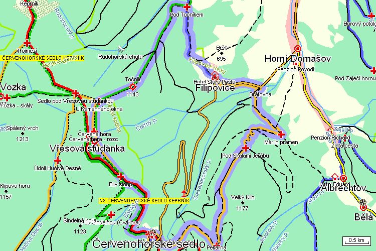 Mapa turistické trasy Mapa turistické trasy