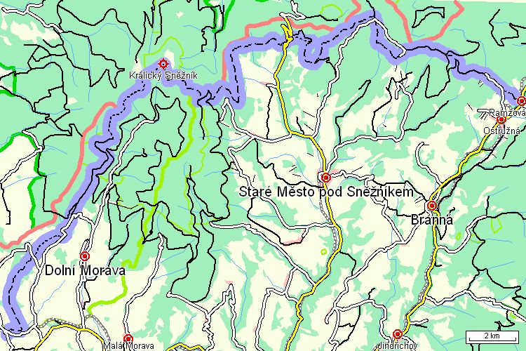 Mapa turistické trasy Mapa turistické trasy