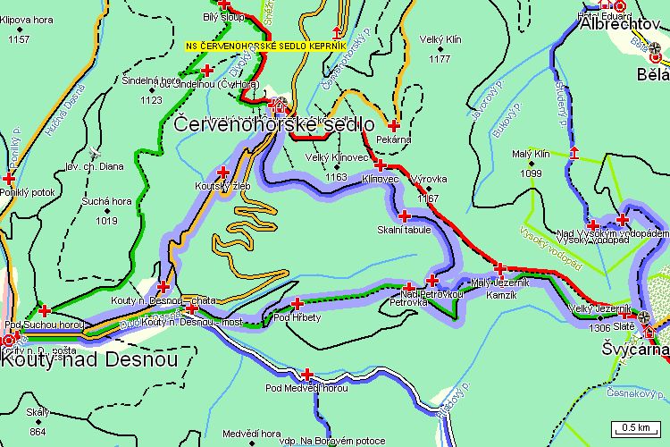 Mapa turistické trasy Mapa turistické trasy