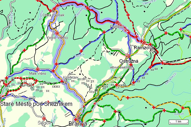 Mapa turistické trasy Mapa turistické trasy