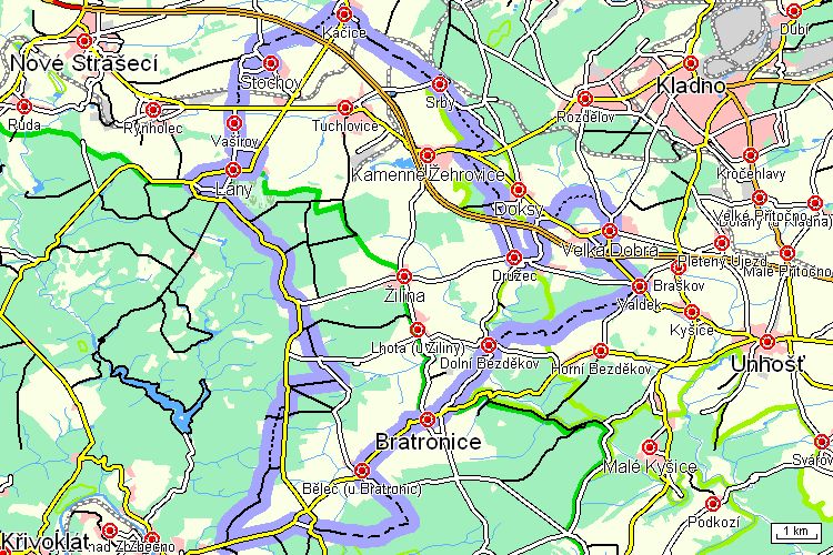 Mapa turistické trasy Mapa turistické trasy