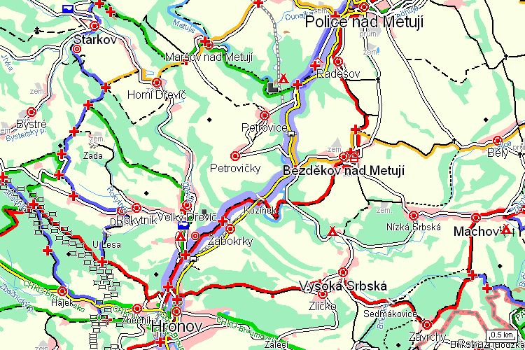 Mapa turistické trasy Mapa turistické trasy