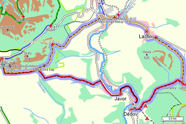 Mapa turistické trasy Mapa turistické trasy