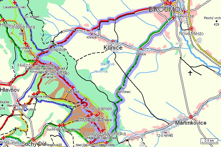 Mapa turistické trasy Mapa turistické trasy