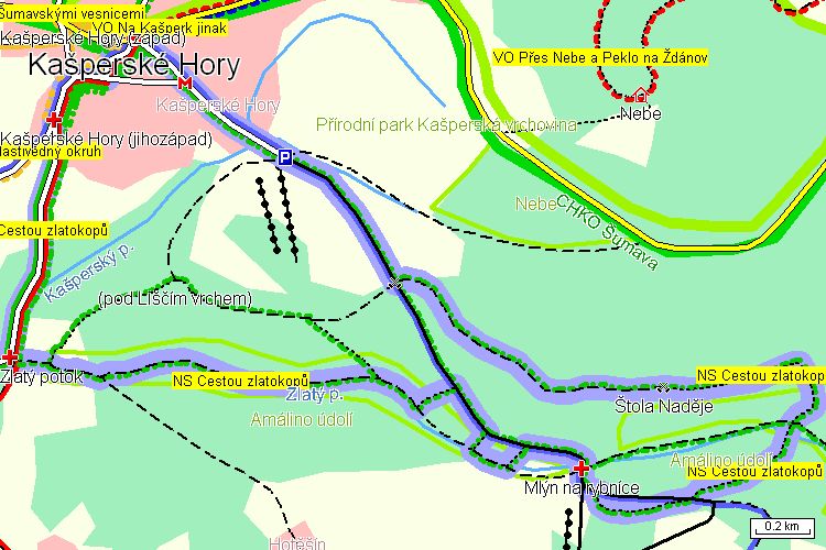 Mapa turistické trasy Mapa turistické trasy