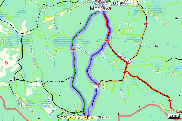 Mapa turistické trasy Mapa turistické trasy