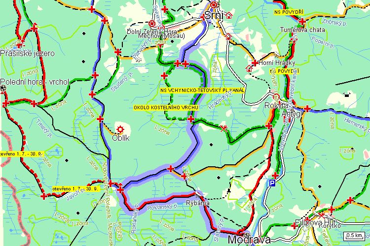 Mapa turistické trasy Mapa turistické trasy