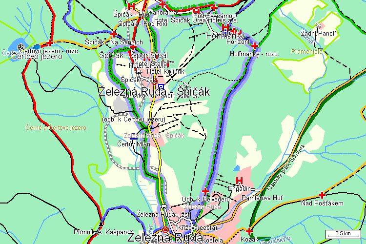 Mapa turistické trasy