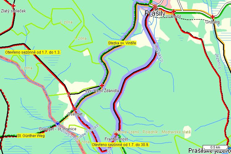 Mapa turistické trasy Mapa turistické trasy