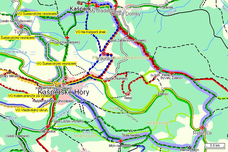 Mapa turistické trasy Mapa turistické trasy