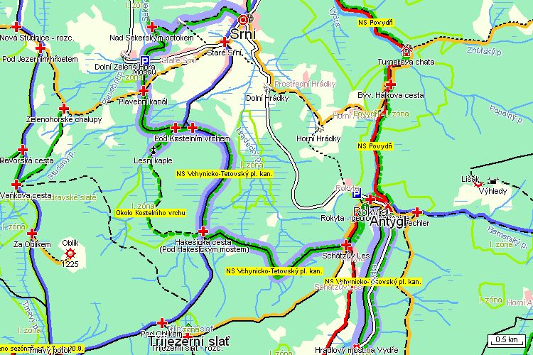 Mapa turistické trasy Mapa turistické trasy