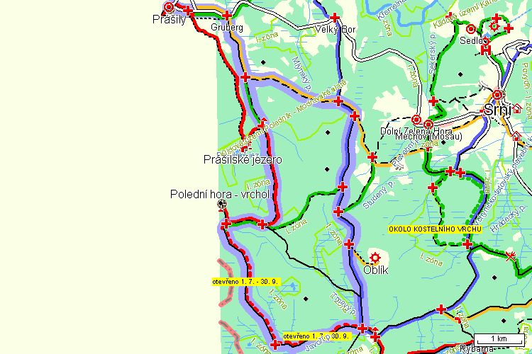 Mapa turistické trasy Mapa turistické trasy