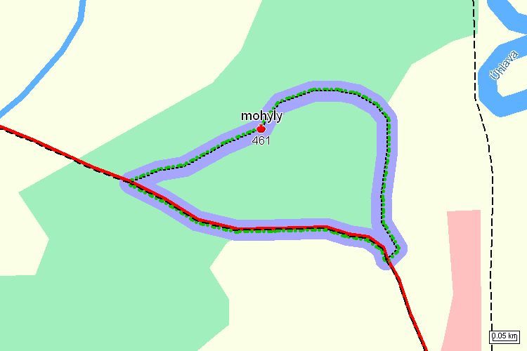 Mapa turistické trasy
