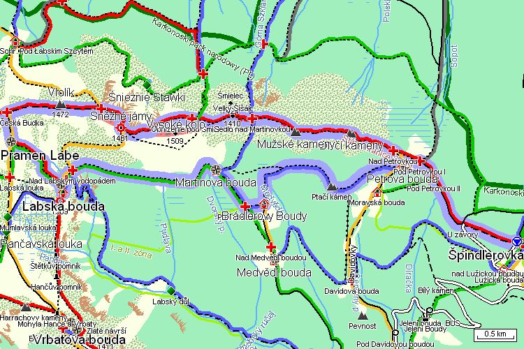Mapa turistické trasy Mapa turistické trasy
