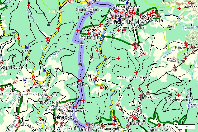Mapa turistické trasy Mapa turistické trasy