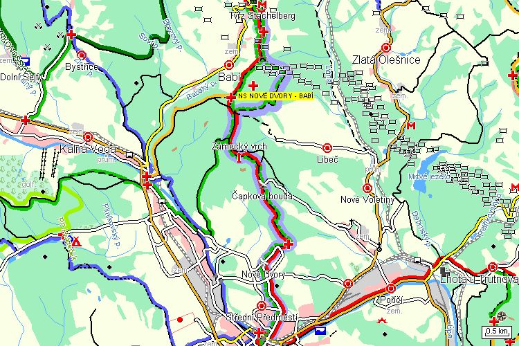 Mapa turistické trasy Mapa turistické trasy