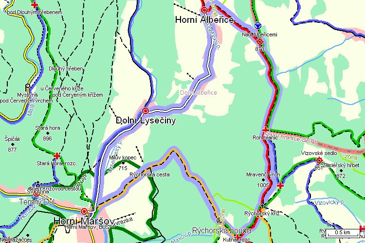 Mapa turistické trasy Mapa turistické trasy