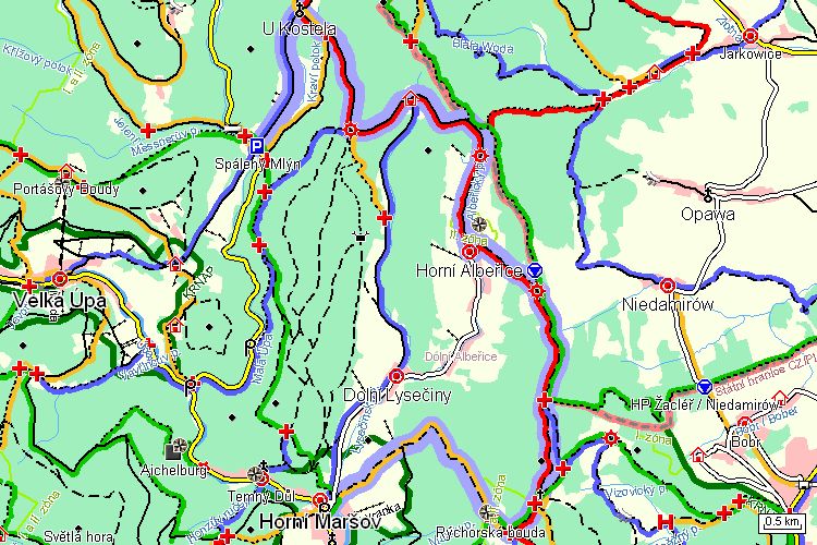 Mapa turistické trasy Mapa turistické trasy