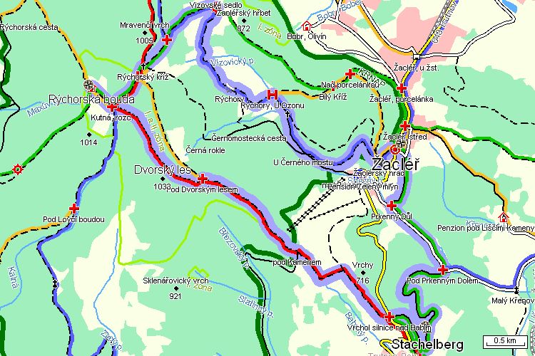 Mapa turistické trasy Mapa turistické trasy