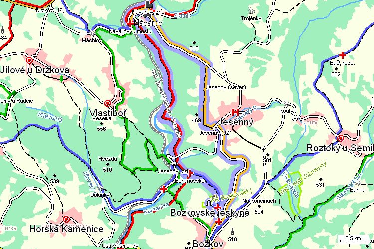 Mapa turistické trasy Mapa turistické trasy