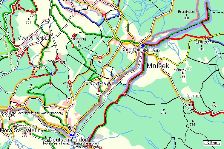 Mapa turistické trasy Mapa turistické trasy