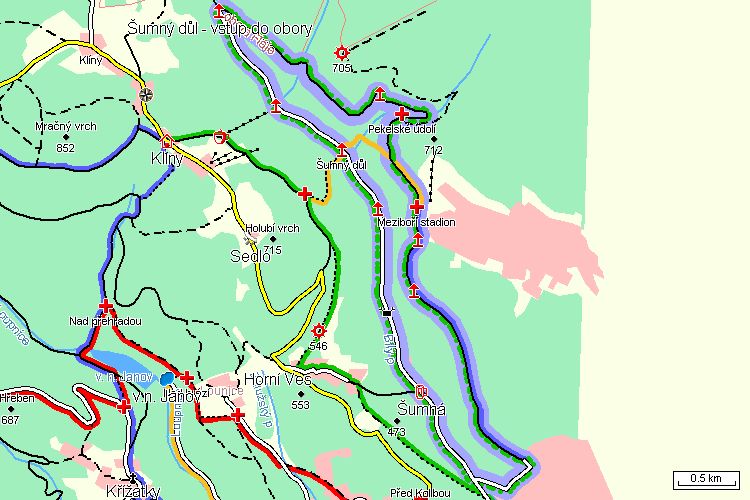 Mapa turistické trasy Mapa turistické trasy