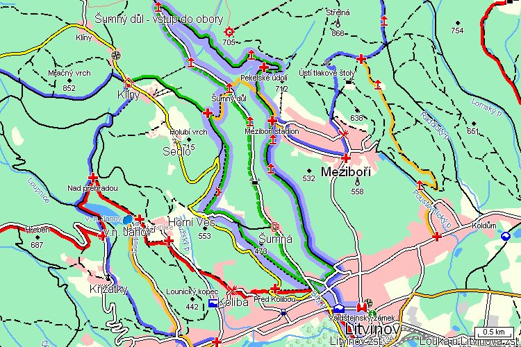 Mapa turistické trasy Mapa turistické trasy