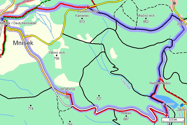 Mapa turistické trasy Mapa turistické trasy