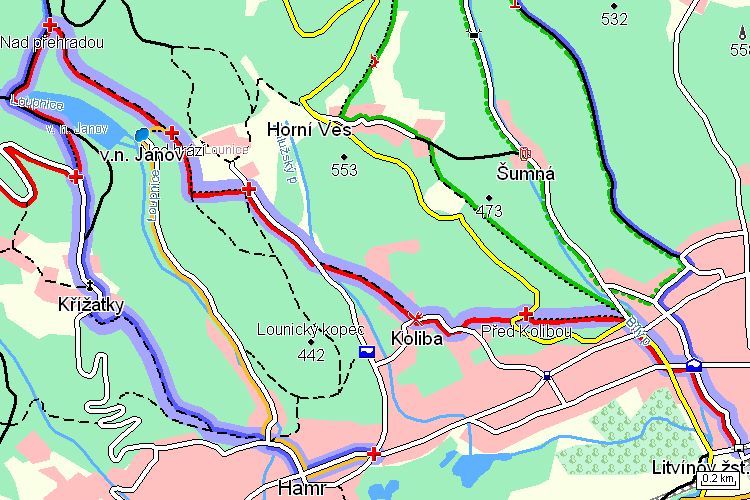 Mapa turistické trasy Mapa turistické trasy