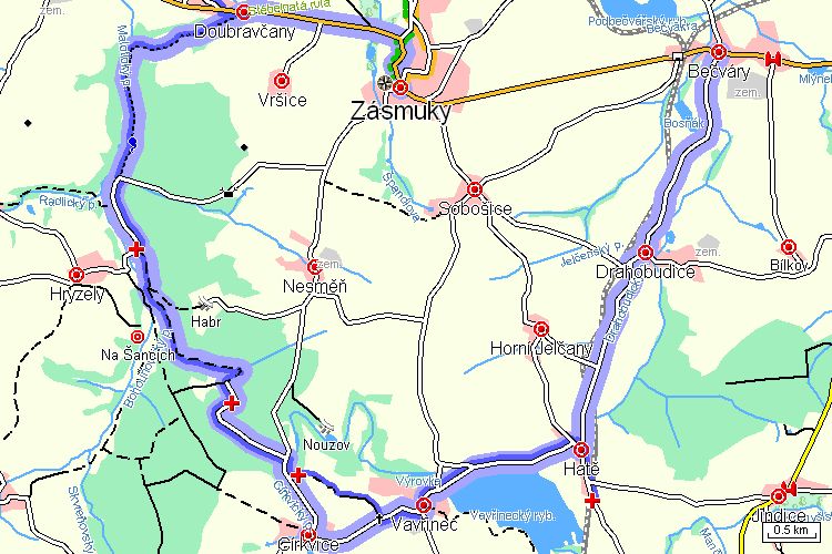 Mapa turistické trasy Mapa turistické trasy