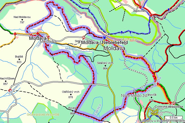 Mapa turistické trasy Mapa turistické trasy