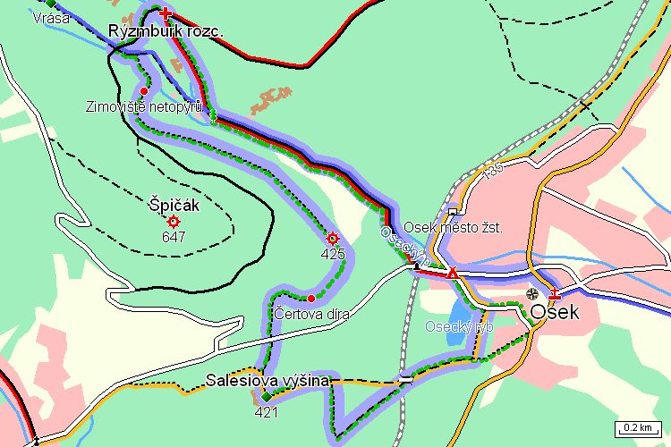 Mapa turistické trasy Mapa turistické trasy