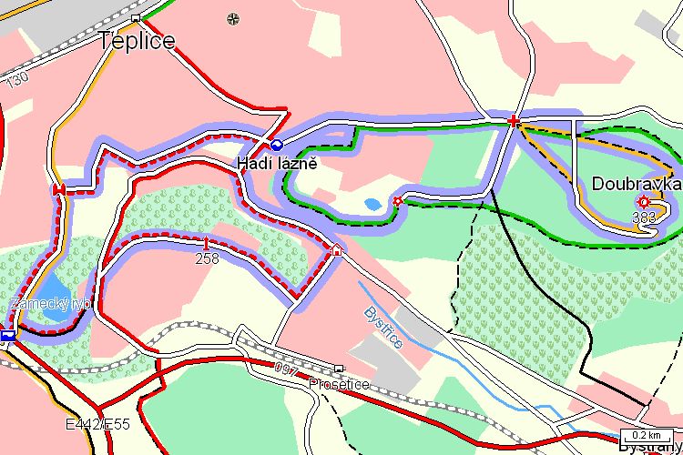Mapa turistické trasy Mapa turistické trasy