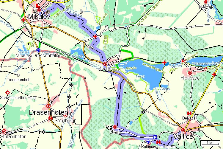 Mapa turistické trasy Mapa turistické trasy