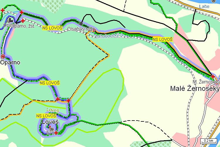 Mapa turistické trasy